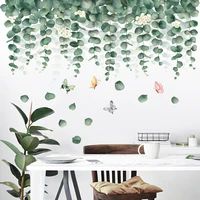 nordic eucalyptus leaf plant wall stickers home decor decoration living room bedroom self adhesive sticker background wall decor