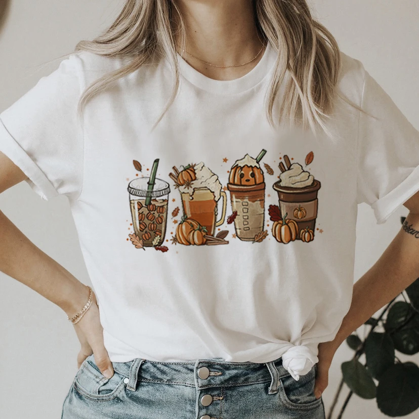 

Белая простая модная повседневная Летняя женская футболка, Свободный Топ с милым принтом, женская Свободная Повседневная футболка с коротк...