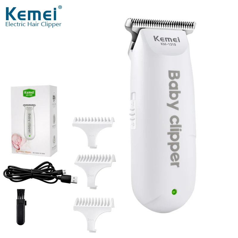

Kemei 100v-240V Salon Professional Hair Clipper Electric Hair Trimmer for Baby Noise Reduction Rechargeable Hair Cutter