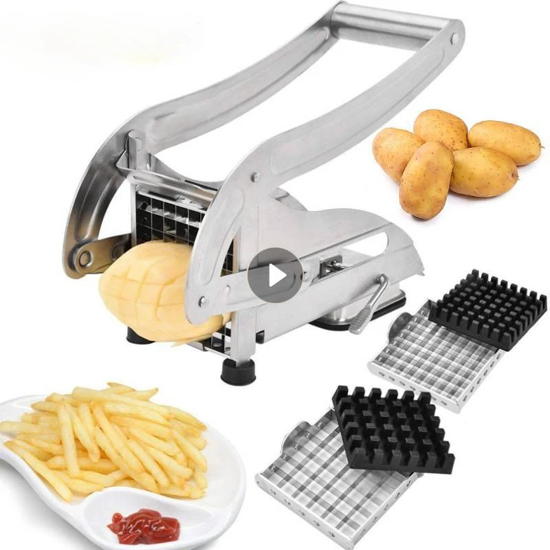 

Potato Cutter French Fries Cutting Machine Vegetable Tools Chipper Cucumber Multi Stainless Steel Potato Slicer Kitchen Gadgets