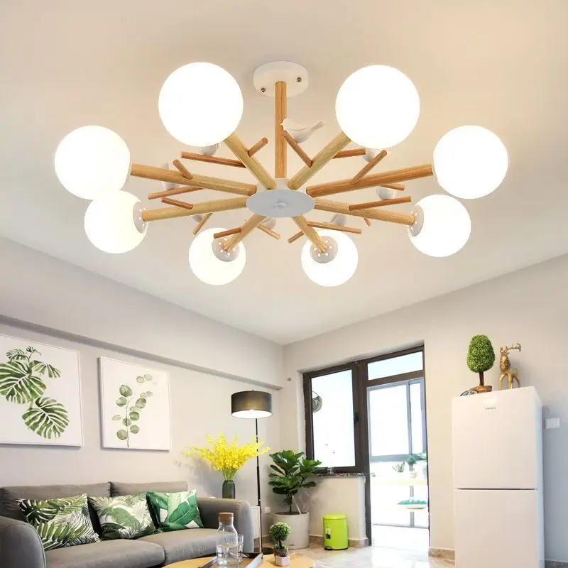 

Nordic Chandeliers For Living room Bedroom Kitchen Glass Led Chandelier Lighting Bird deco Lamp Modern lustres de plafond WF1027