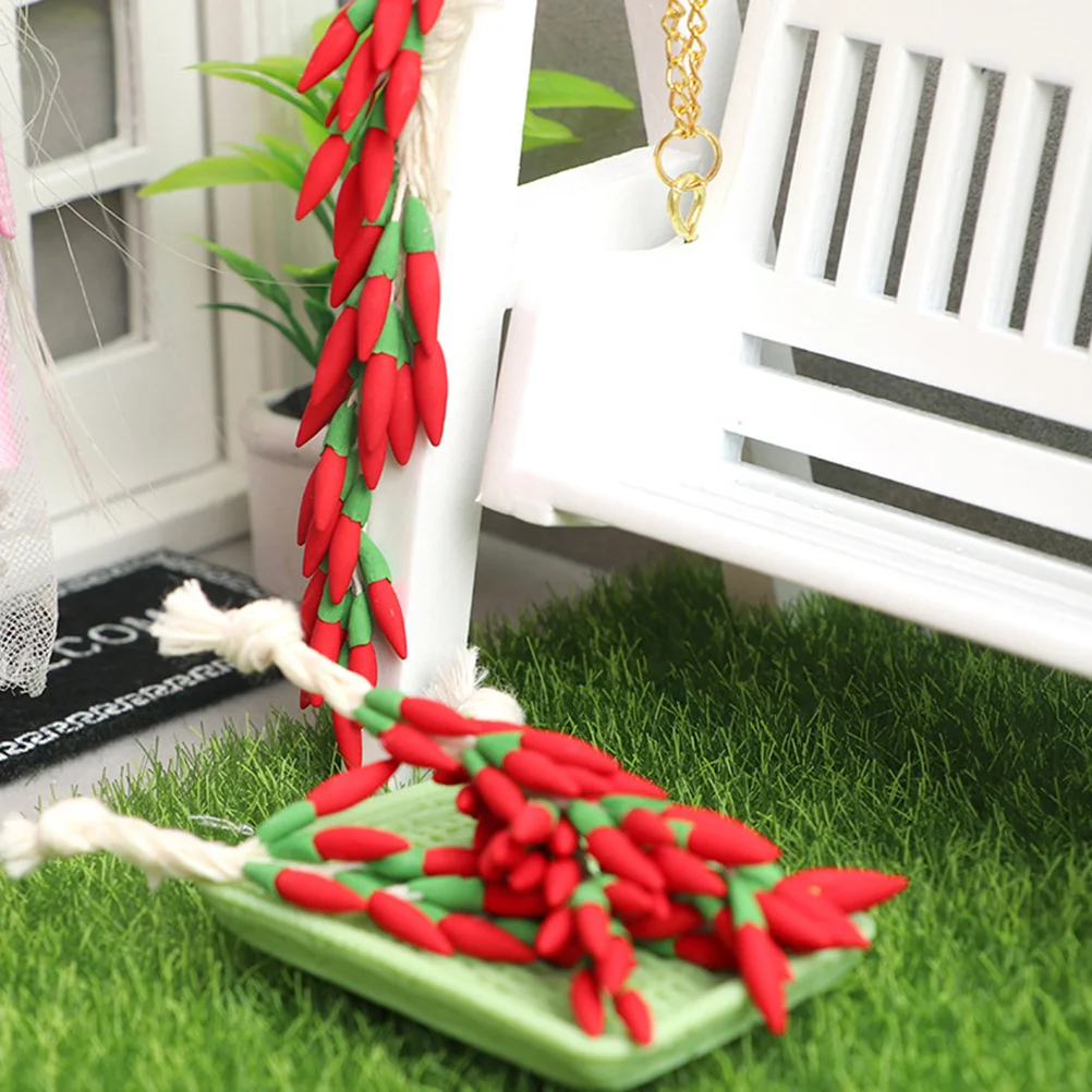 

1 set of Mini Vegetables Garlic Pepper Miniature Models Realistic Vegetables Ornaments