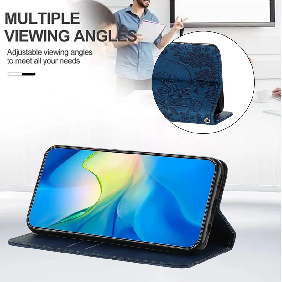 Винтажный кожаный флип-чехол на магните в виде слона для телефона Redmi Note 13 12 11 10 9 Pro