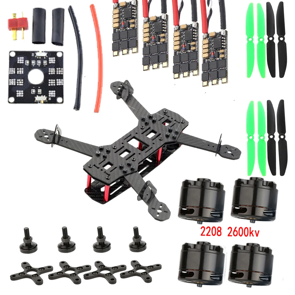 Квадрокоптер ZMR250 C250 из углеродного волокна и двигатель 2208 5030 кВ и 20A Esc Prop и Контроллер полета CC3D EVO, для QAV250