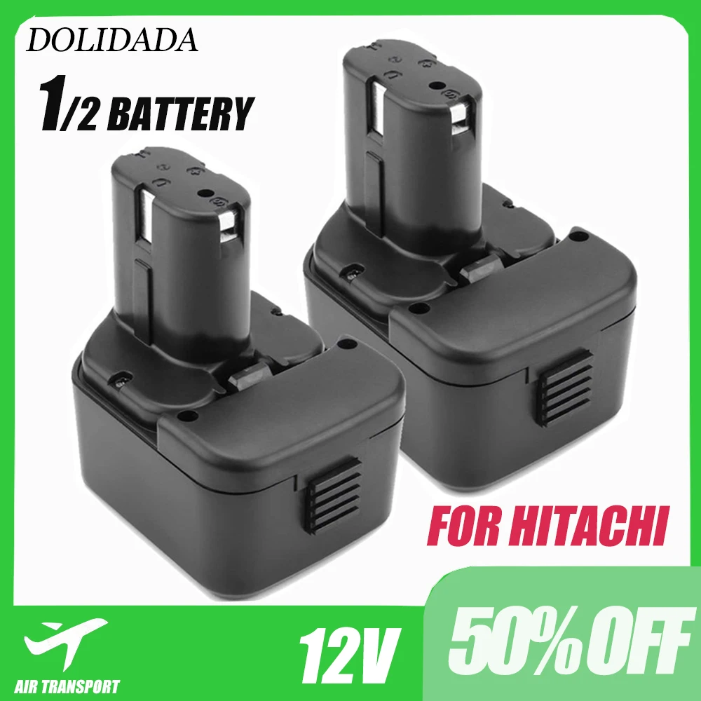 

1/2 Pack 12V 6800mAh Ni-MH Replacement Battery for Hitachi EB1214S EB1212S EB1214L EB1220BL EB1220HS EB1222HL EB1226HL EB1230HL