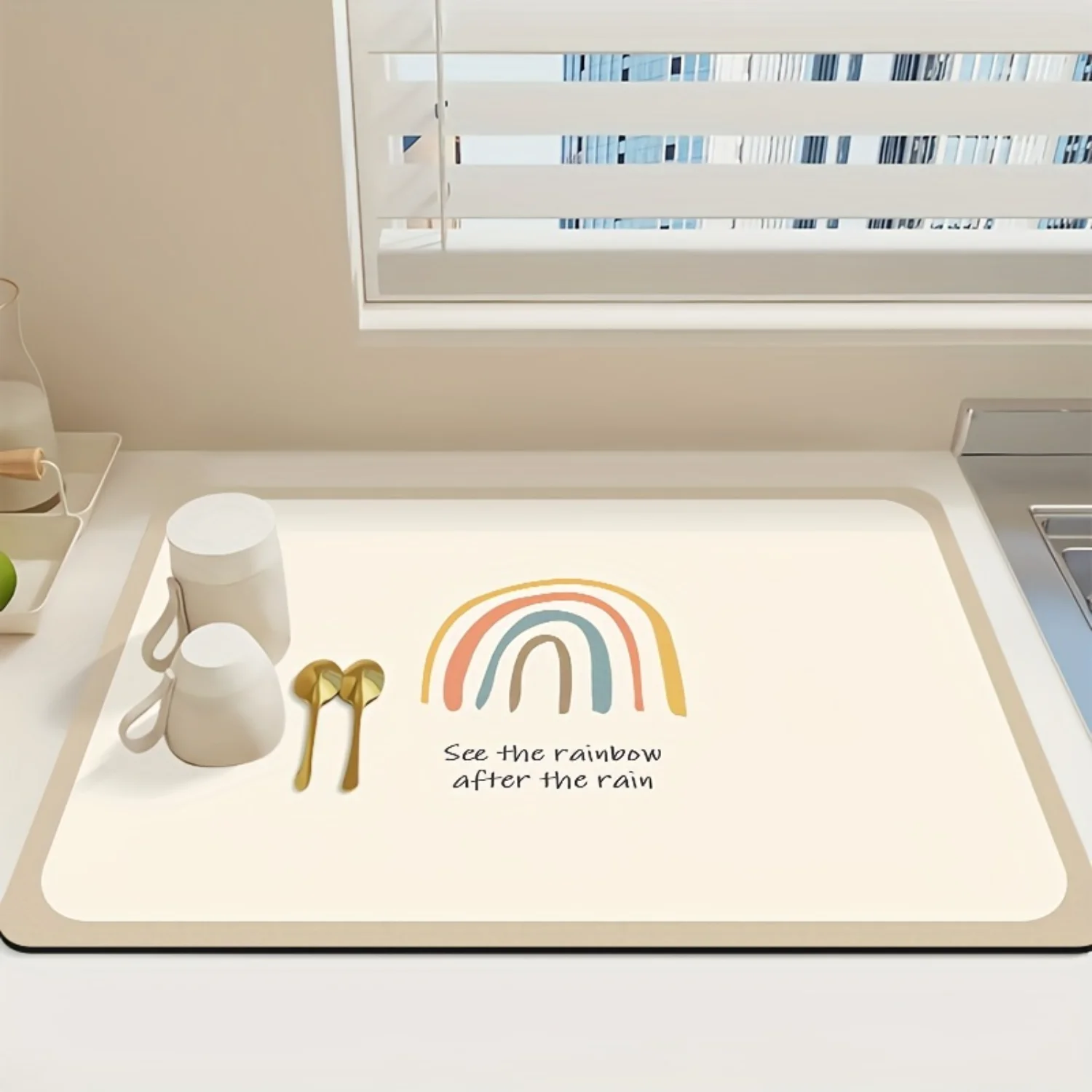 1 шт. коврик для сушки посуды противомасляный противоскользящий