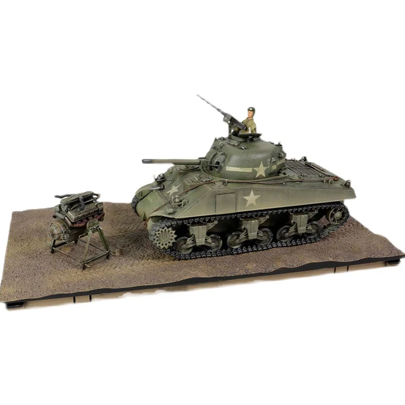 

Американский M4A3 Танк из сплава и пластика модель 1:32 литые игрушки коллекция подарков
