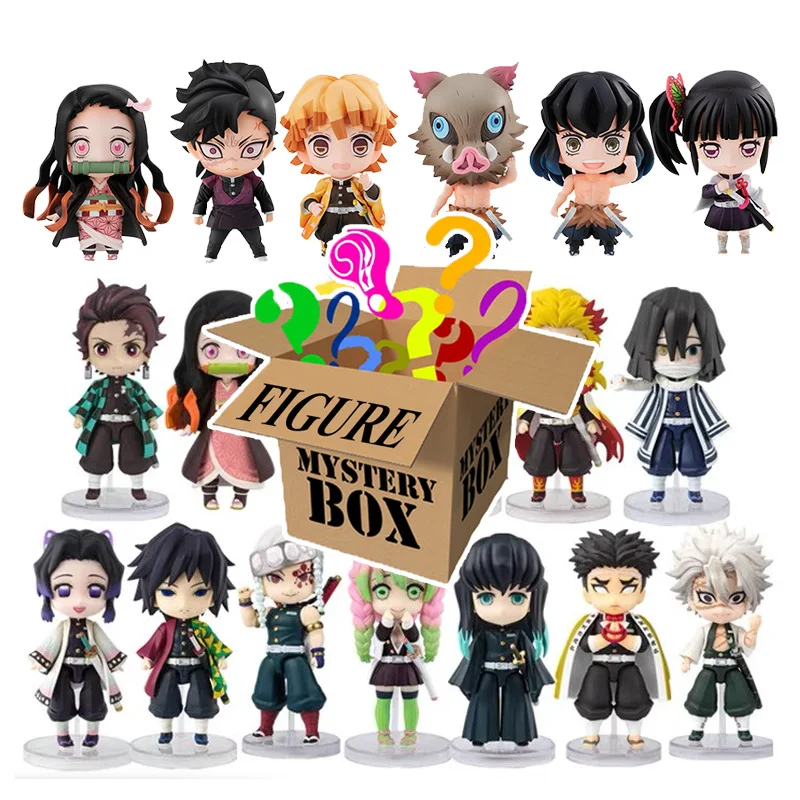 

Demon Slayer Figure Anime Figure Blind Box Mystery Box Luffy Figure Lucky Box Anime Mini Cute Figure about 5cm