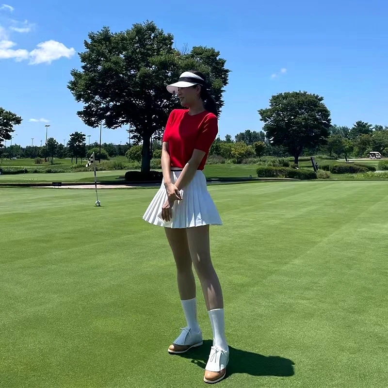 2022 Women's Golf Shoes High Grade Original Leather Waterproof Anti-Skid Sole Korean Brand Comfortable Fashionable Lady's Shoes