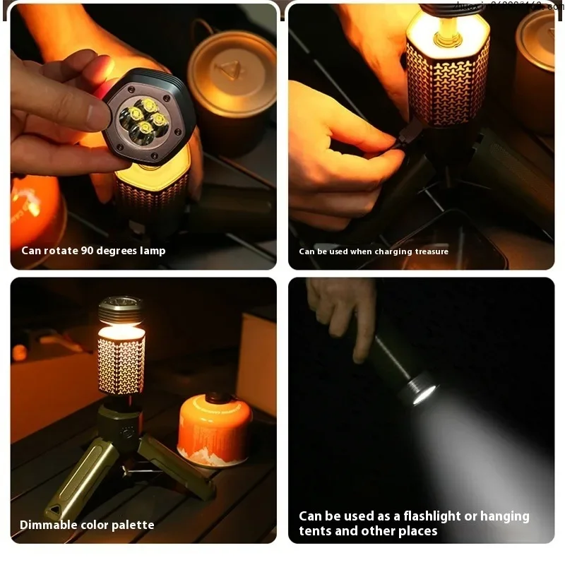 Светодиодный многофункциональный светильник для кемпинга складной фонарь