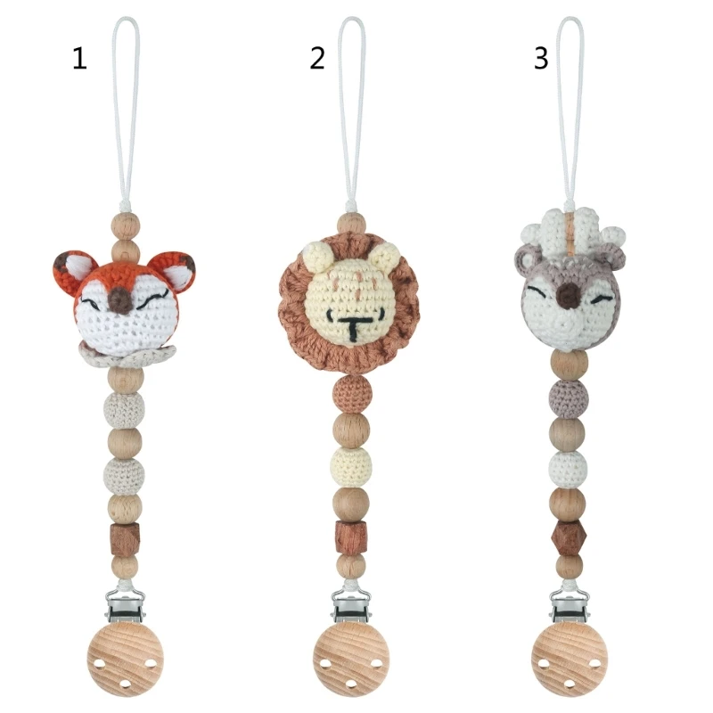 

Baby Beech Handmade Teether Pacifier Chain Cartoon Rabbit Teether Chain Baby Pacifier Clips Nipple Clip Teething Chew Toys