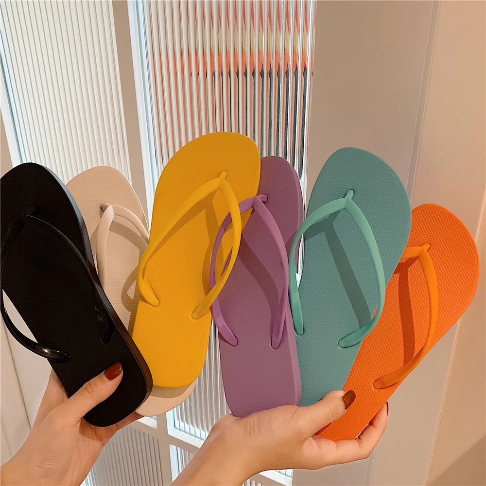 

Women four seasons Outdoor Wear Fashion Flip-Flop Beach Slippers Non-Slip Couple girl's Plywood Sandals 1621