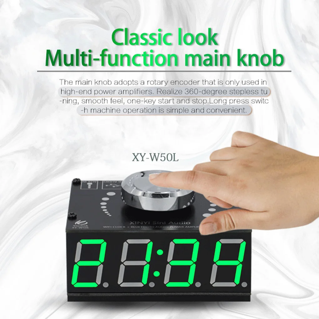 

Цифровые часы стерео звук Bluetooth-совместимый приемник плата усилителя звуковая коробка 4 режима Аудио Amp модуль зеленый