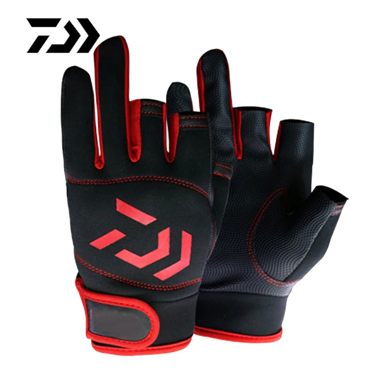 1 пара рыболовных перчаток три пальца защита для рыбалки на открытом воздухе