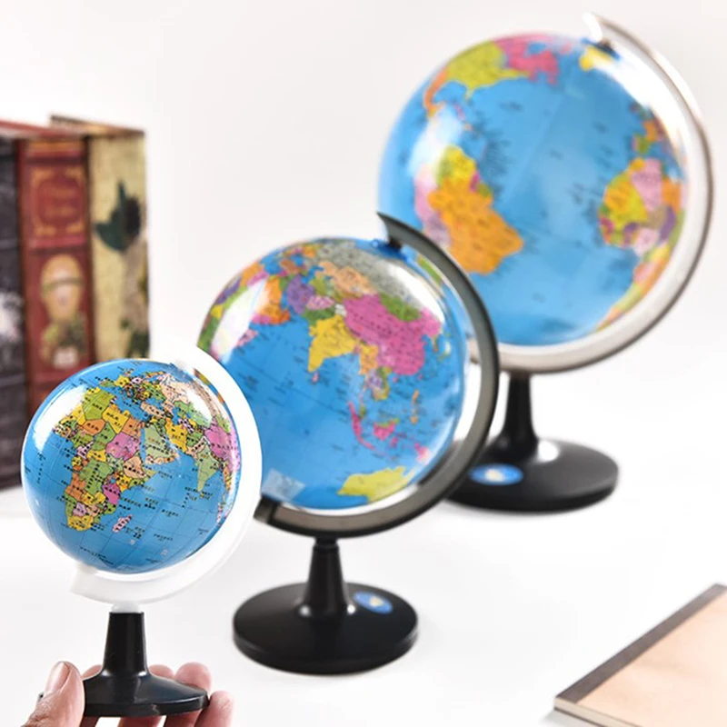 

360-degree Rotating Student Globe Geography Educational Decoration World Map Teaching Aids Desktop Sphere Globe Desk Decor