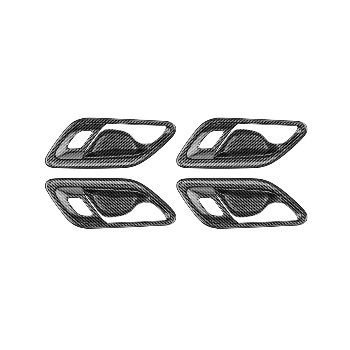 

Для 2023 + карбоновая внутренняя дверная ручка чаша рамка отделка наклейки внутреннее украшение