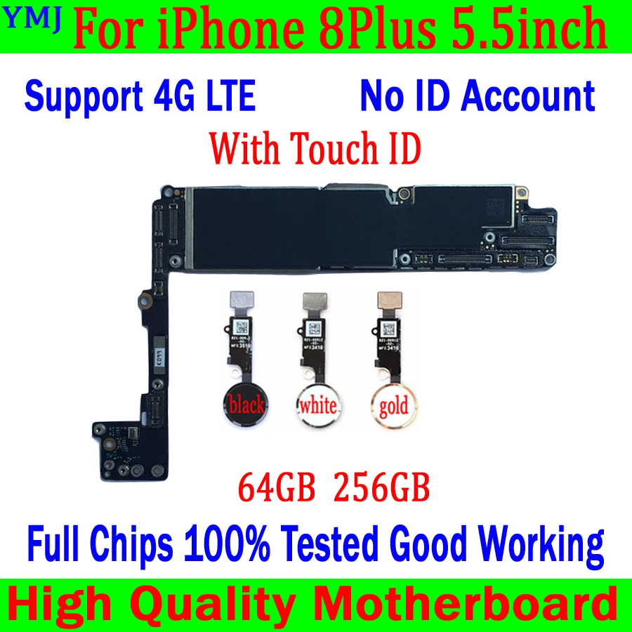Материнская плата для iphone 8 Plus P 5 дюйма с/без Touch ID оригинальная Разблокировка