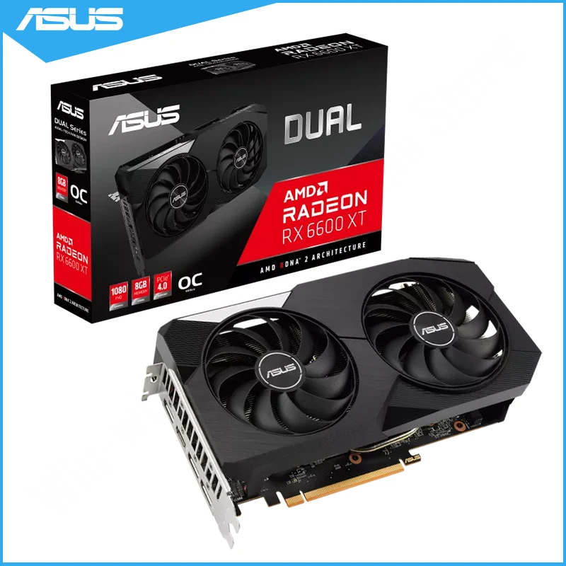 

Asus DUAL-RX6600XT-O8G Radeon™Видеокарта RX 6600 XT OC Edition 8 Гб GDDR6
