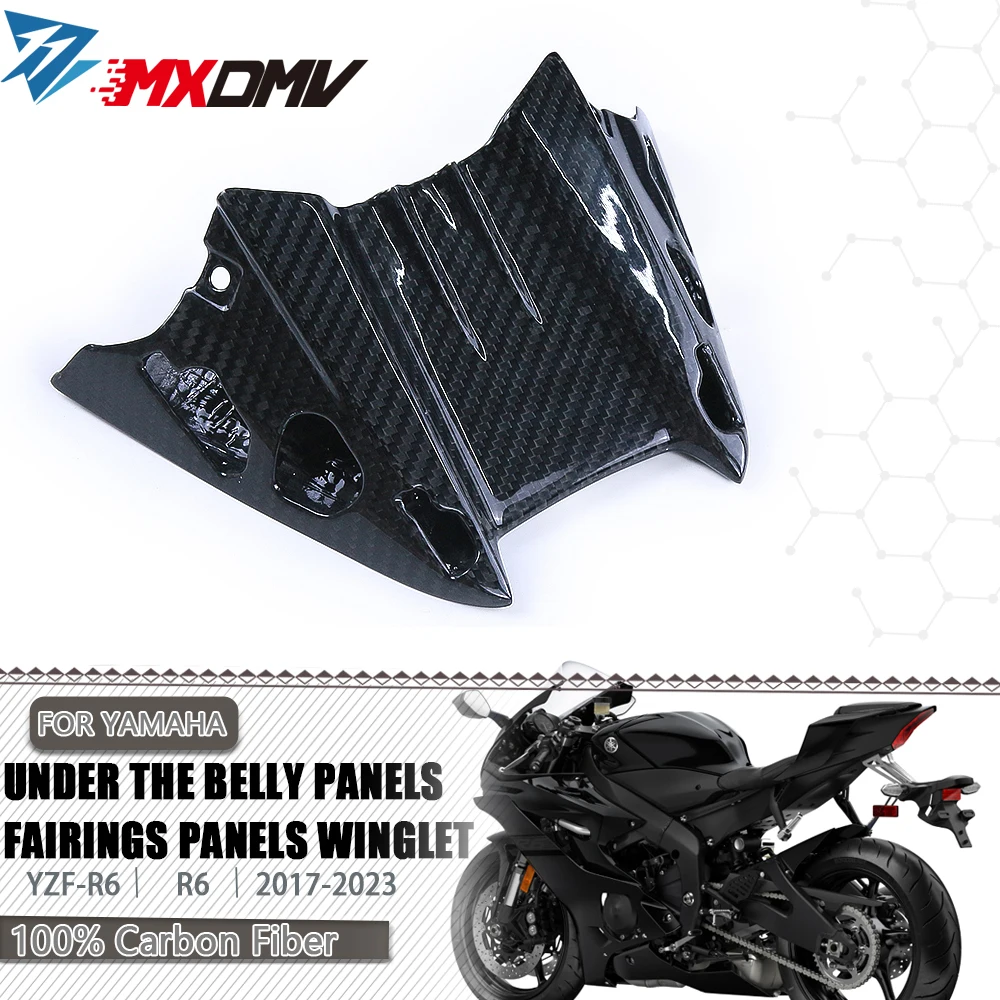 

New Carbon Fiber Under The Belly Panels Fairings Panels Winglet For Yamaha R6 2017-2020 Motorcycle Front Fairing