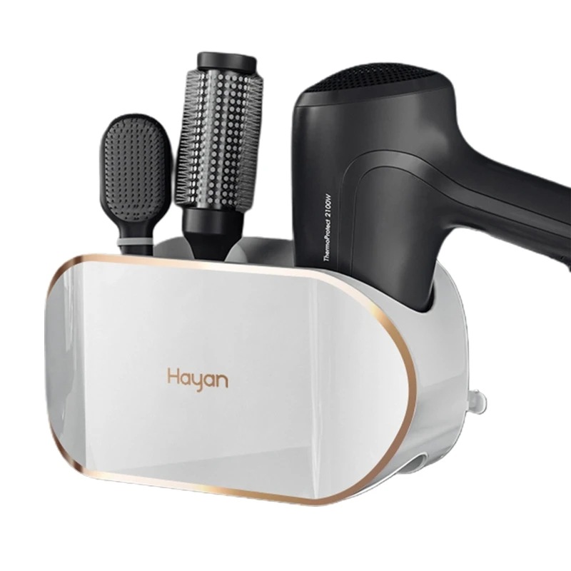 

Wall Mounted Hair Dryer Rack Toothpaste Toothbrush Comb Organizer for Home Bathroom Accessories Multifunctional Shelf