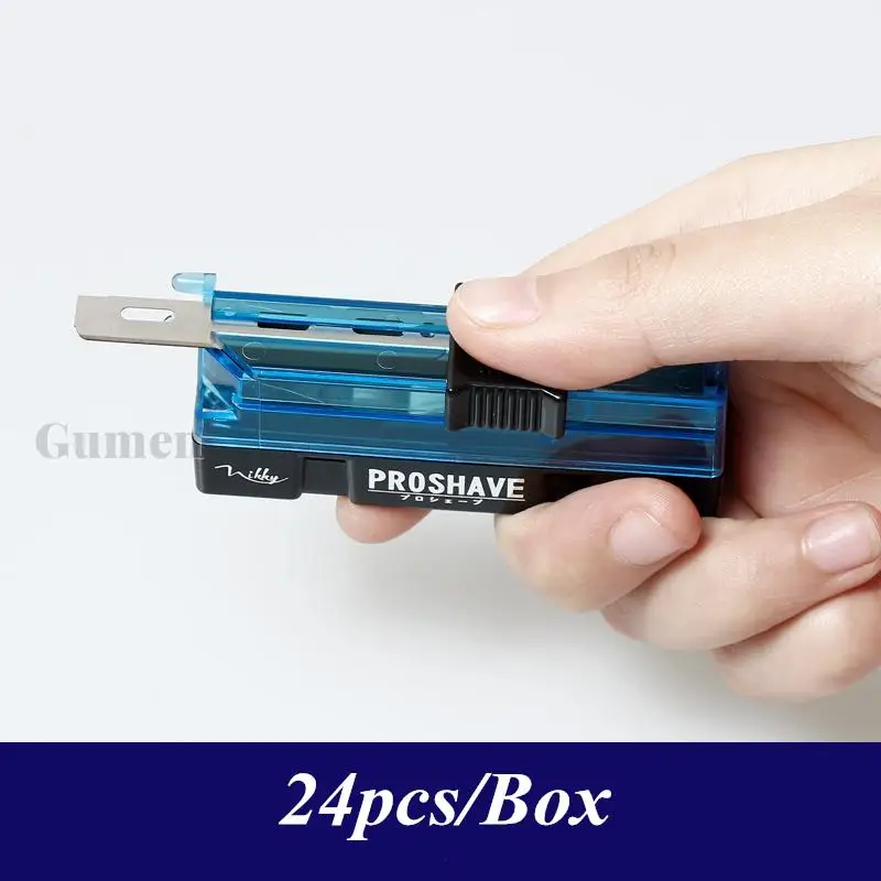 24 шт./коробка Бритвенные лезвия из нержавеющей стали для парикмахерского салона и стрижки волос G0306