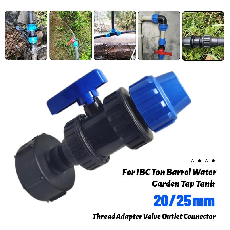 

Multi Type IBC Tank Adapter Coarse Thread Water Fittings Garden Water Tank Replacement Hose Quick Connector Spout Drain Fitting