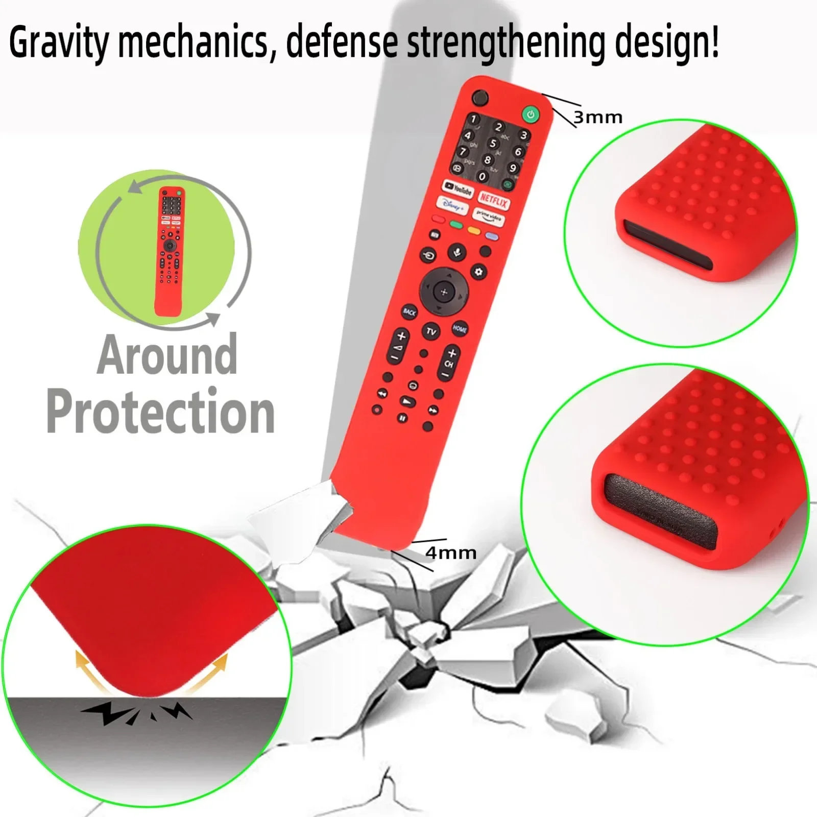 Для Sony RMF-TX520E RMF-TX520P RMF-TX520T RMF-TX520B чехол для пульта дистанционного управления Smart TV