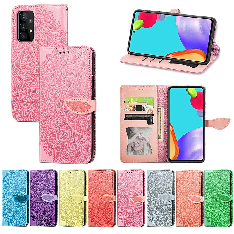 

New Original Luxury Leather Case For Samsung A51 A52 A72 5G A32 A22 A12 A71 A70 A50 A80 A03s A02 Card Pocket Anti-drop Flip Case