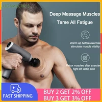 body relaxation fascial gun fitness lcd display massage gun professional deep muscle massager pain relief for body neck