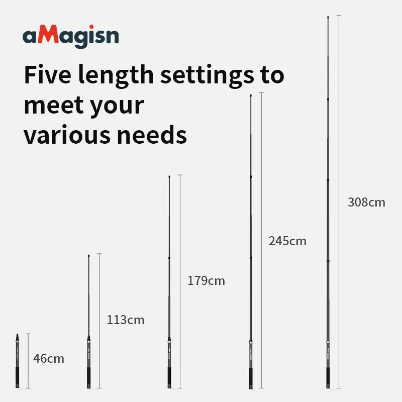 3 м палка для селфи из углеродного волокна Insta360 алюминиевого сплава aMagisn GoPro DJI