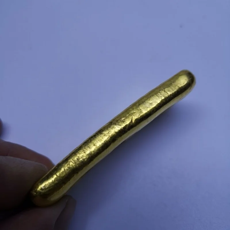 Золотой слиток из чистой меди золотой династии Цин латунь позолоченный