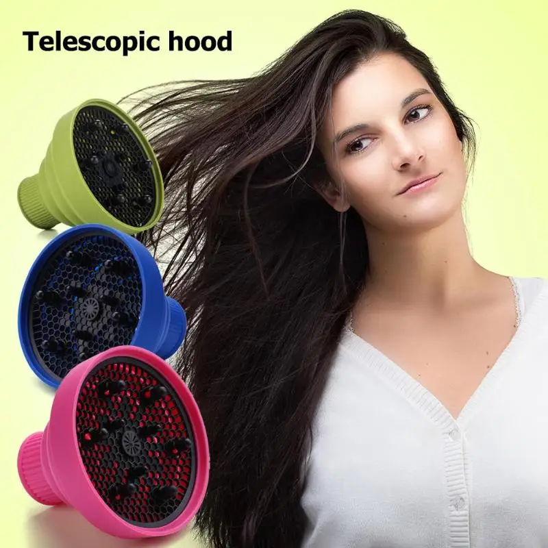 

Silicone Hairdryer Diffuser Cover Silicone Foldable Hair Cover Hairdressing Salon Curly Styling Hair Care New Fashion