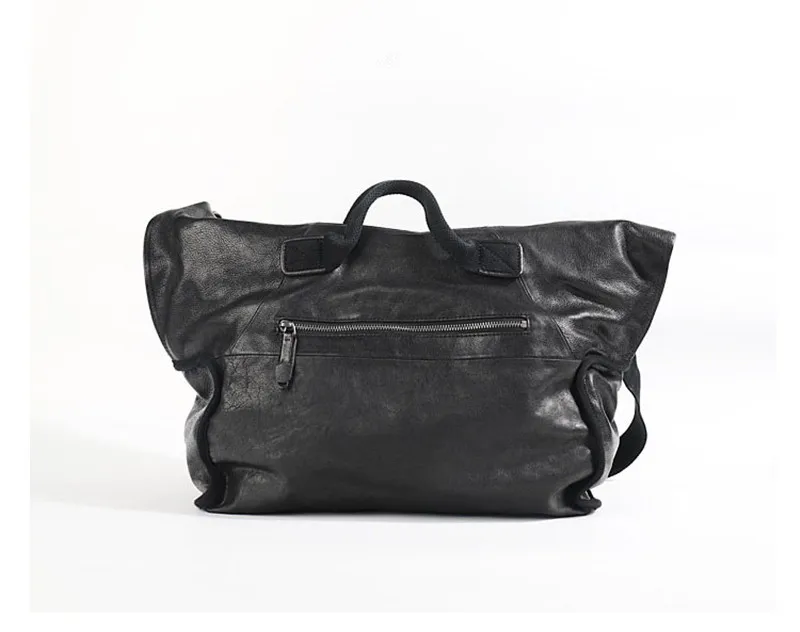 Fashion designer natural real leather men shoulder messenger bag high-quality soft cowhide multifunction large capacity handbag