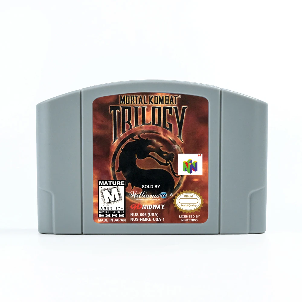 Картридж игровой Mortal Kombat для ретро-игр 64 бит американская версия NTSC подарок