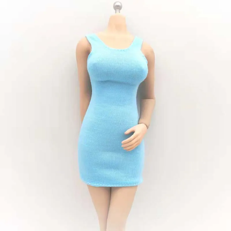 Tbleague масштаб 1/6 светильник-голубая облегающая юбка платье для девушки модель