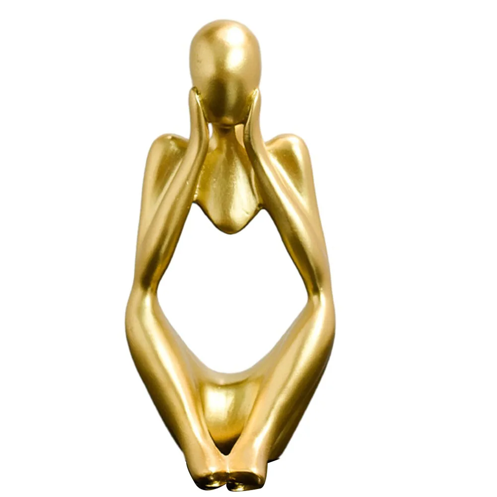 Цвет песка мыслитель абстрактные статуи скульптуры фигурка йоги скандинавская