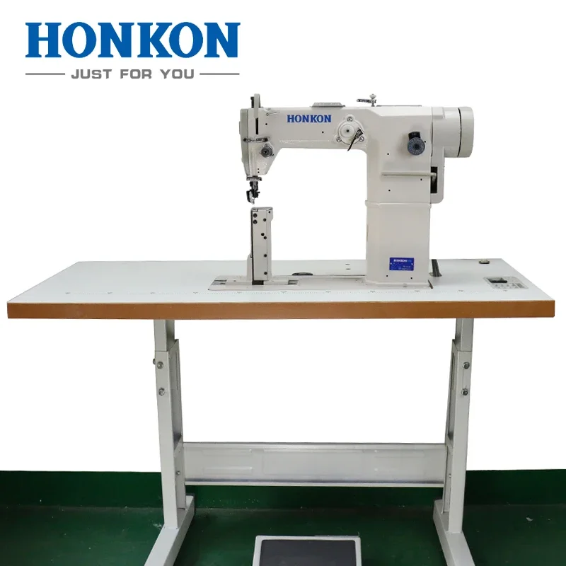 Фото Высокоскоростная швейная машина HONKON HK-810D/820D с прямым приводом, одноигольная/двухигольная, колонковая №4