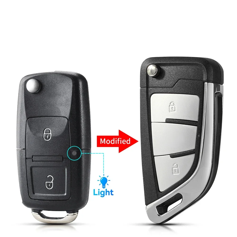

KEYYOU 2/3 кнопка для Volkswagen VW Golf 4 5 Jetta Passat CC Tiguan Polo Beetle для Seat Skoda откидная оболочка ключа дистанционного управления Fob Автомобильный ключ
