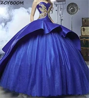royal blue quinceanera dresses 2022 luxury ball gown appliques formal party night evening dress 15 years elegant long prom dress