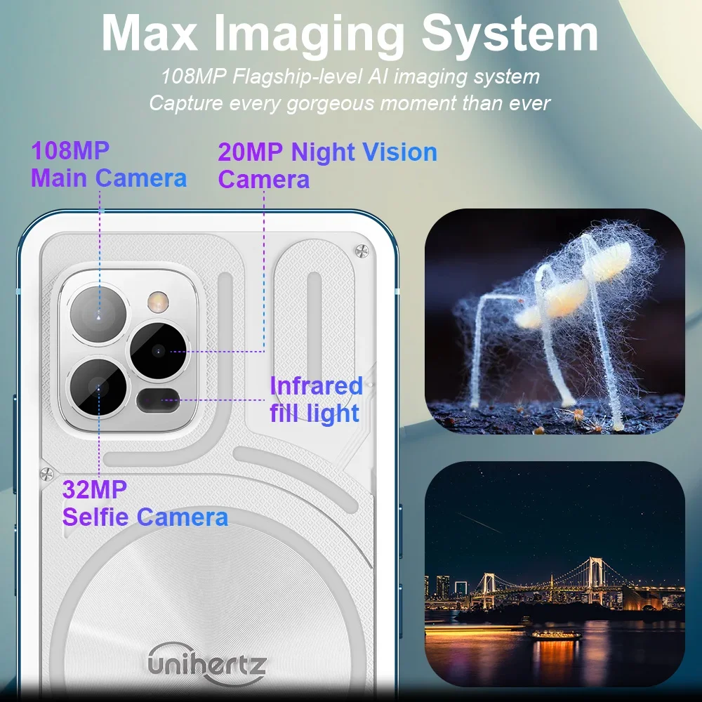 Смартфон Unihertz Luna 4G Android 6 81 дюйма HD G99 8 ГБ + 256 мобильный телефон ночного видения 5000
