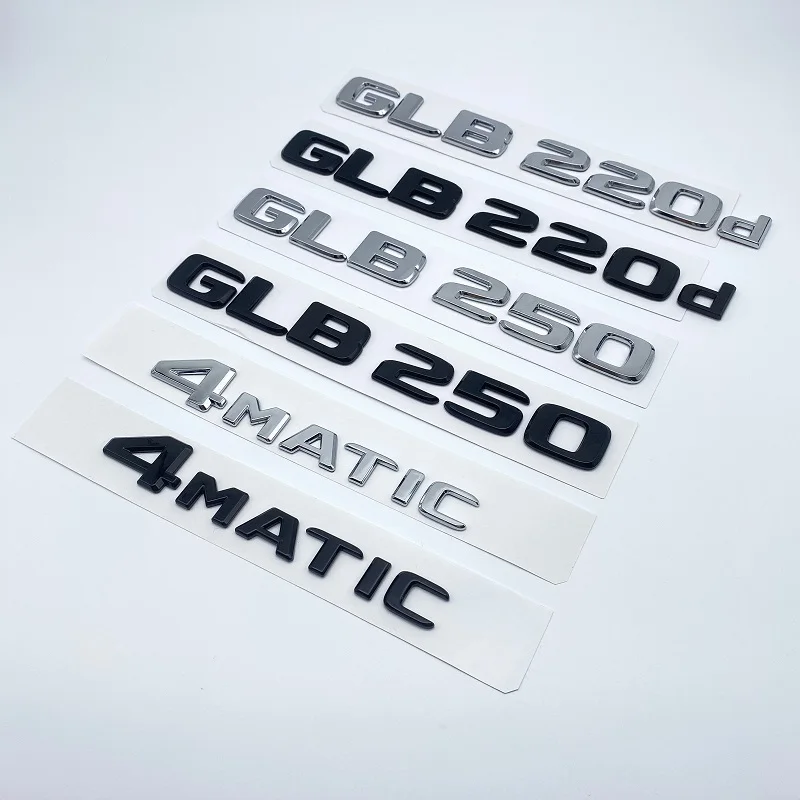 2017 черные Серебряные буквы эмблема значок для Mercedes Benz W247 GLB220d GLB250 4matic
