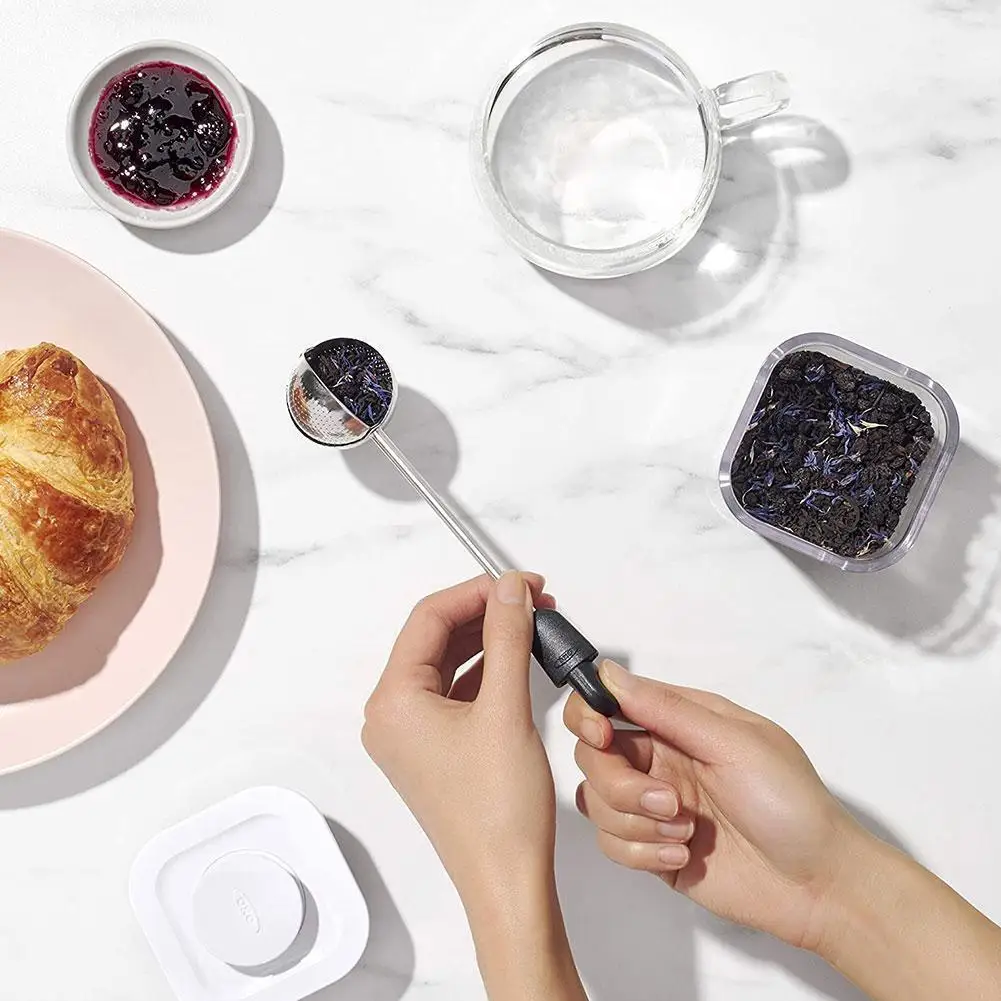 

Steel Tea Maker Filter Tea Infuser Ball Portable Fine Rotation Tea Handle Filter 360 Tool Mesh Tea Teaware Degree M2z2