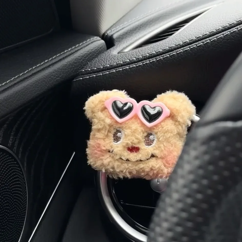 

Автомобильный зажим для духов, милый масляный медведь, воздуховыпускное отверстие, автомобильный освежитель воздуха, диффузор аромата персикового цвета, аксессуары для украшения автомобиля, свежий воздух