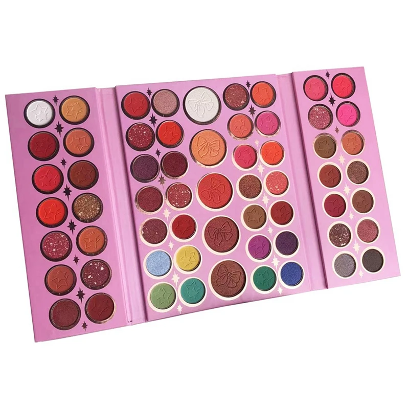 

61 Colors Eyeshadow Palette Blue Pink Color Pearly Matte Glitter Eyeshadow Palette Shiny Eye Shadow Makeup Eye Pigment