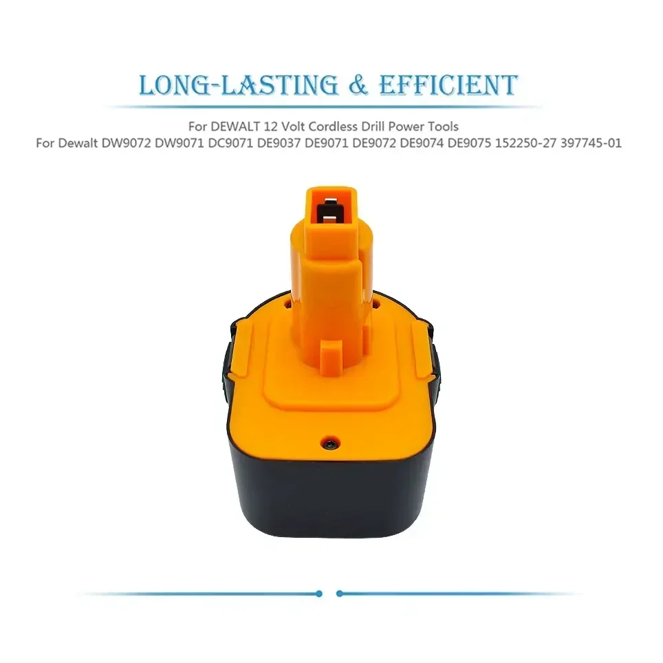 Никель-металлогидридный аккумулятор для электроинструмента Dewalt 12 В 6800 мАч