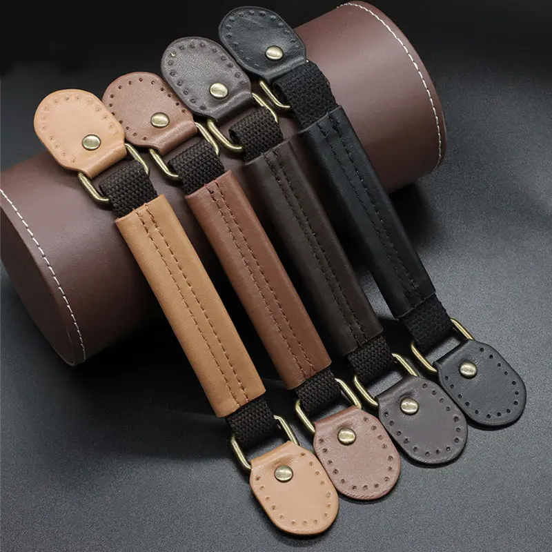 

PU Leather Furniture Handle Door Pull Handle Handbag Purse Bag Strap Handle Suitcase Handle Replacement Luggage Handle Pulls