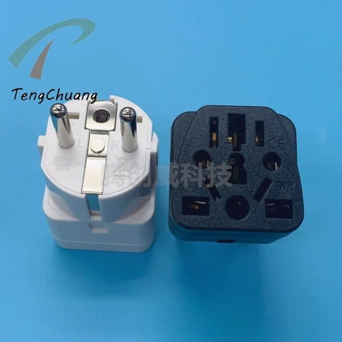 

Universal AU UK US to EU Kr Plug Adapter Germany Russia AC Outlet France Schuko Plug Travel Charge Adapter Adapter 10PCS