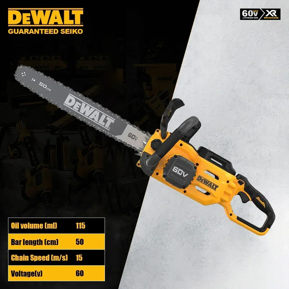 DeWALT DCMCS575 FlexVolt 60 В Аккумуляторная цепная пила Бесщеточная 20 дюймов 15 м/с
