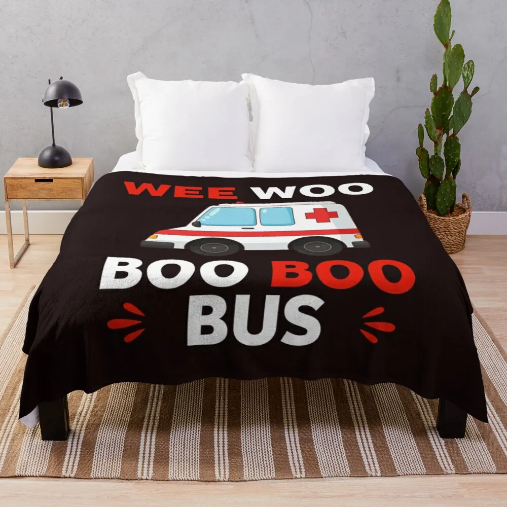 

Смешное Фланелевое Гигантское Одеяло Wee Woo Boo Bus скорая помощь