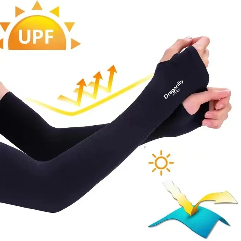 Стрекоза Велосипедные нарукавники Ледяная ткань Анти-УФ Солнцезащитный крем